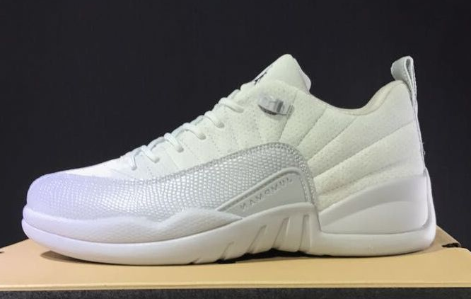Air Jordan 12 Low Georgetown Wolf Grey Armory Navy Shoes - Click Image to Close
